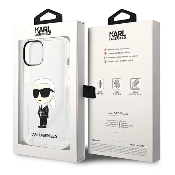 Etui Karl Lagerfeld KLHCP14MHNIKTCT do iPhone 14 Plus 6,7" hardcase Ikonik Karl Lagerfeld