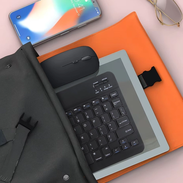 Uniwersalna Klawiatura Bezprzewodowa Bluetooth 10" Windows Android iOS Czarna