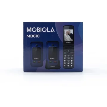 Telefon GSM Mobiola MB610 dla seniora z ładowarką stacją dokującą