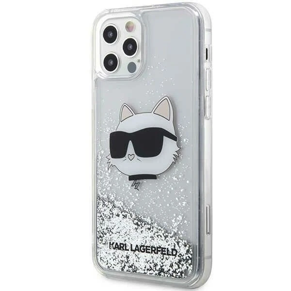 Захисний чохол Karl Lagerfeld KLHCP12MLNHCCS для Apple iPhone 12 /12 Pro 6.1" silver/silver hardcase Glitter Choupette Head