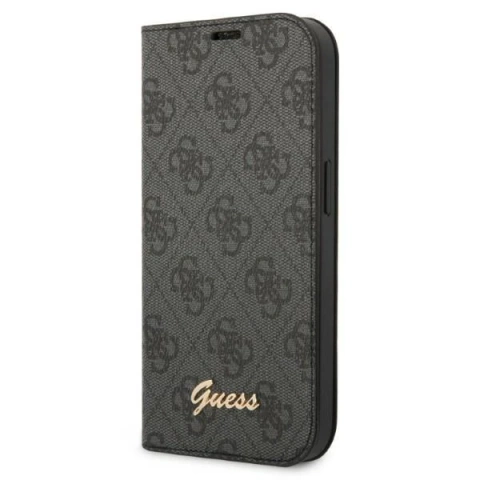 Etui Guess GUBKP14LHG4SHK do Apple iPhone 14 Pro 6,1" čierna/čierna kniha 4G Vintage Gold Logo