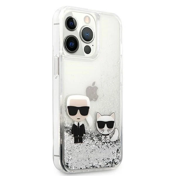 Etui Karl Lagerfeld KLHCP13XGKCS na iPhone 13 Pro Max 6,7" pevné puzdro Liquid Glitter Karl