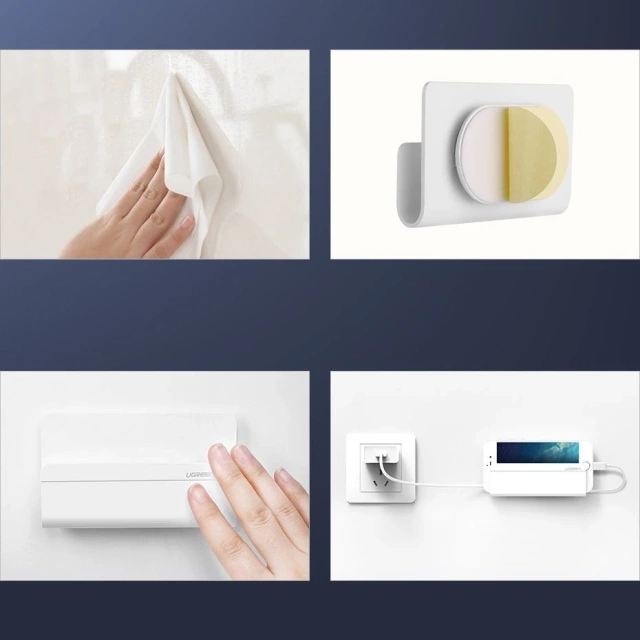 UGREEN nástenný držiak na nabíjanie smartfónu biely (30394)