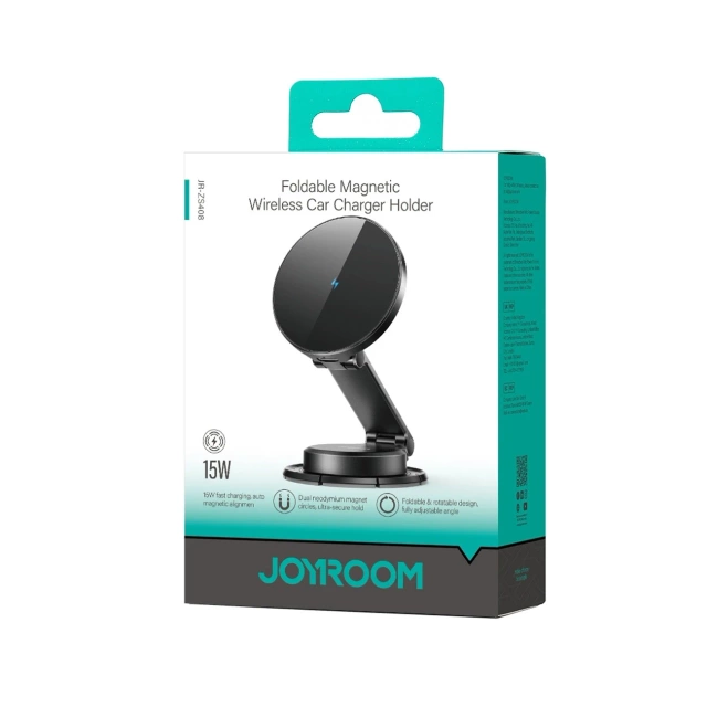 Joyroom JR-ZS408 MagSafe 15W Wireless Charger Holder Black