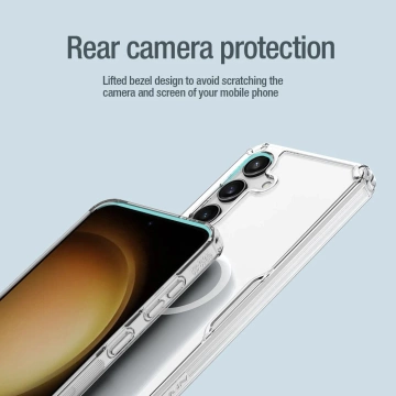 Броньований чохол Nillkin Nature Pro з магнітним кільцем для Samsung Galaxy S24 - білий