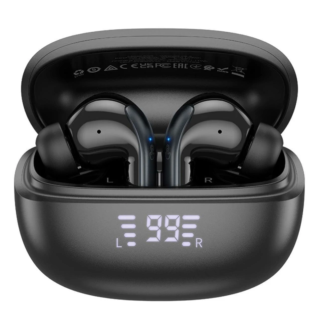 HOCO TWS ANC ENC EQ5 Wireless Bluetooth Headphones Charging Case Black