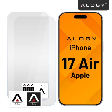 Набір чохлів Alogy 3in1 Case Pack™ – чорний гібридний чохол MagSafe з 2 захисними плівками із загартованого скла для Apple iPhone 17 Air