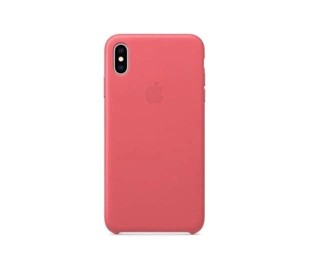 Etui do Apple iPhone XS Max, kolor Czerwony Peony Pink - Leather Case