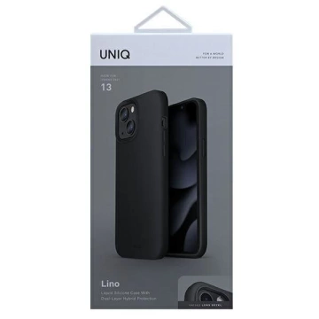 UNIQ Hülle Lino iPhone 13 6.1 "schwarz / tintenschwarz