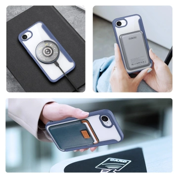 Pouzdro Dux Ducis Skin X Pro pro iPhone 16e s MagSafe – modré