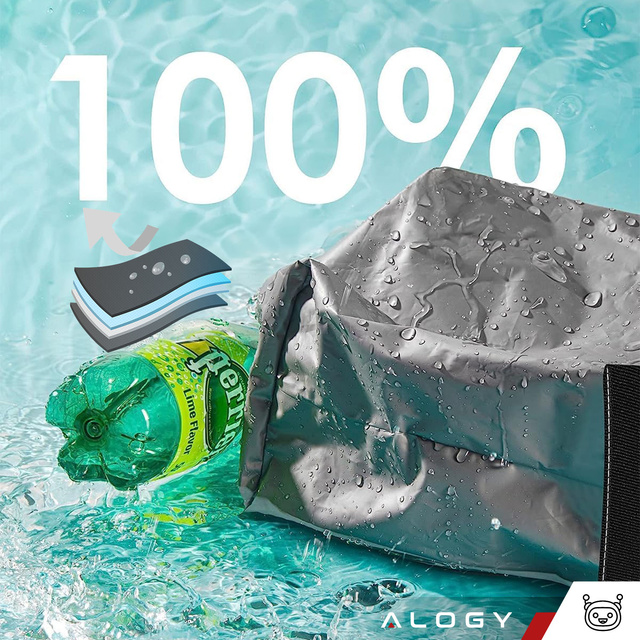 Organizér na odpadkový koš do auta Mini odpadkový koš na opěrku hlavy Autosedačka do auta Černá 8l termotaška Alogy