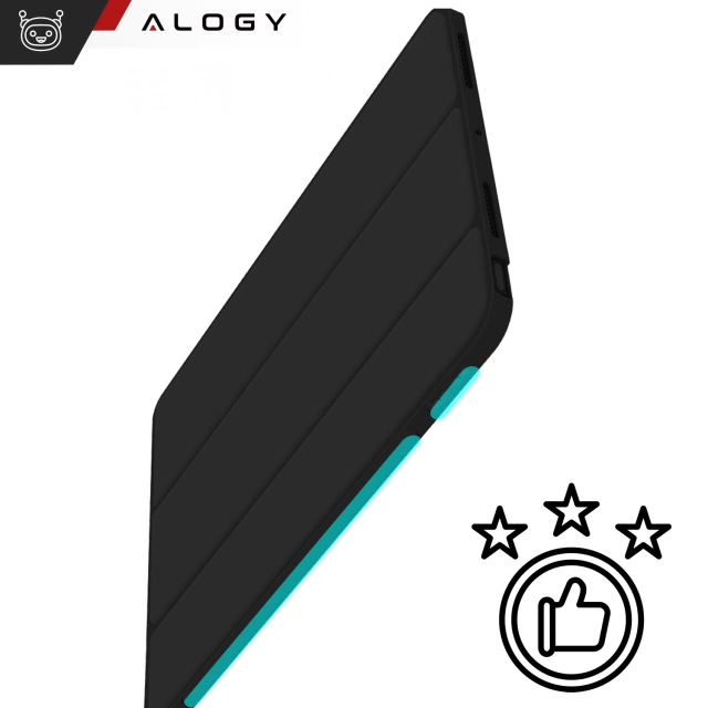 Etui ochronne z miejscem na rysik do Apple iPad Air 13" 2024/2025, iPad Pro 12.9" 2018-2022 Alogy Book Cover Case obudowa na tablet Czarne