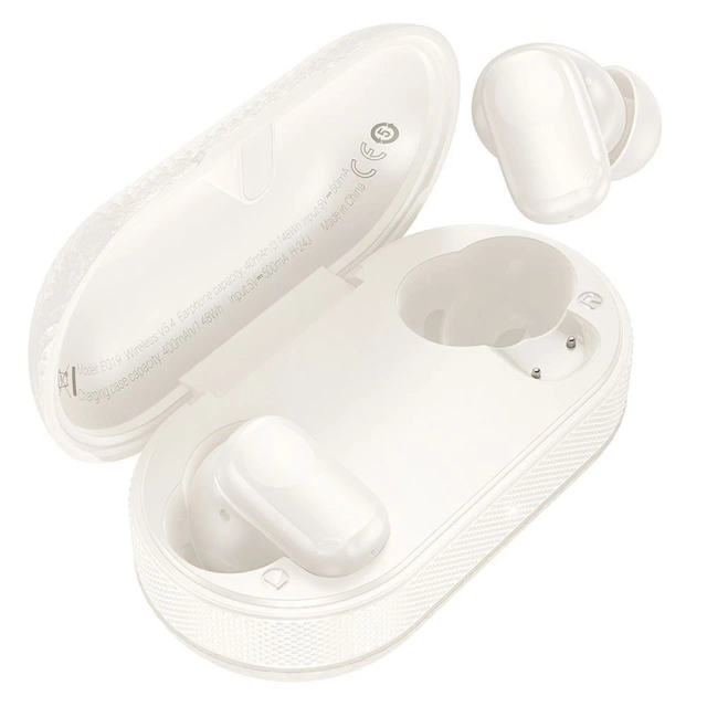 Słuchawki bezprzewodowe Bluetooth HOCO TWS EQ19 Etui ładujące Białe