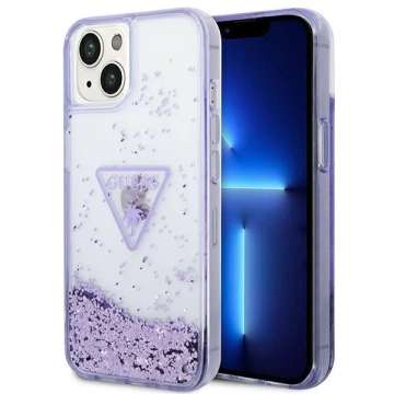 Etui Guess GUHCP14MLFCTPU do Apple iPhone 14 Plus 6,7" fioletowy/purple hardcase Liquid Glitter Palm Collection