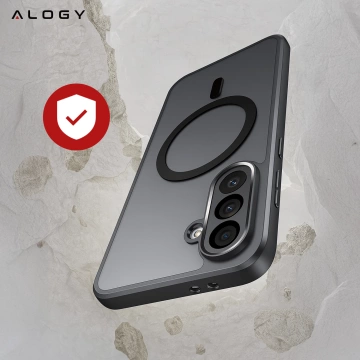 Puzdro pre Apple iPhone 16 Pro Max Alogy Anti-Shock Hybrid Case pre MagSafe Transparent