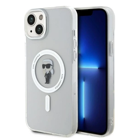 Etui Karl Lagerfeld KLHMP15MHFCKNOT na iPhone 15 Plus 6,7" priehľadné pevné puzdro IML Ikonik MagSafe