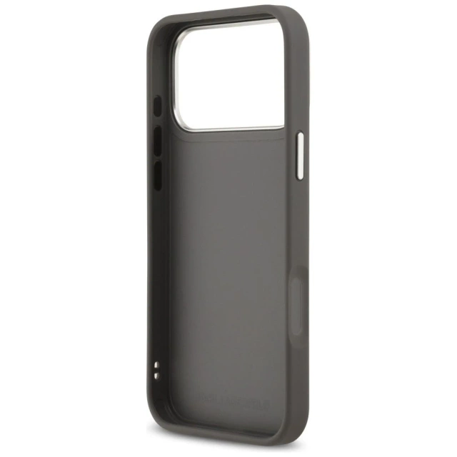 Etui Ochronne do iPhone 17 Pro Max Karl Lagerfeld FW Grained K&C Pins MagSafe Szary