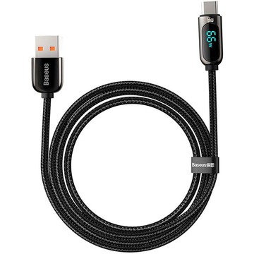 Kabel Baseus Display Fast Charging USB für USB-C Typ C 66W 1m Czarny