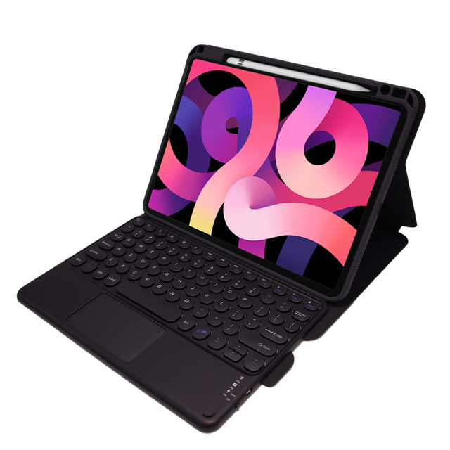 Alogy Bluetooth Keyboard Touchpad 4in1 Magnetic Pencil Case for Apple iPad Air 4 2020 / 5 2022 Black