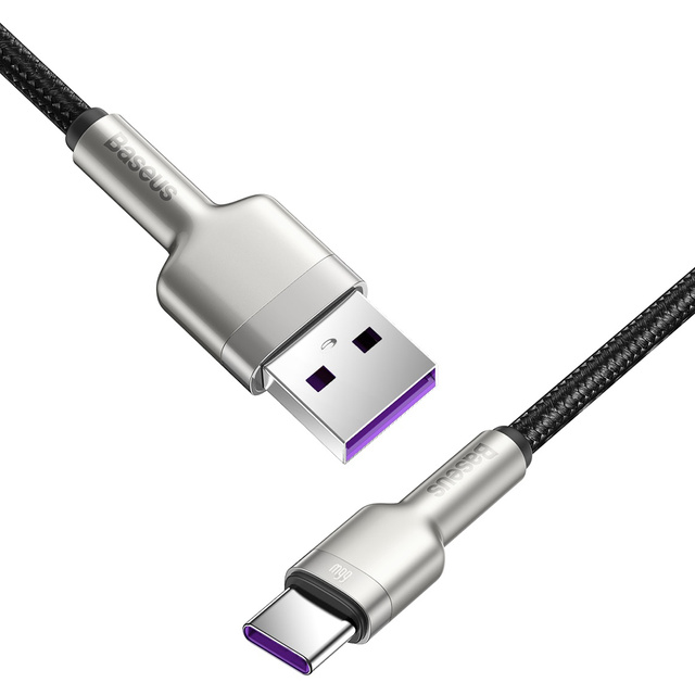 Kabel 2M Baseus mocny przewód nylonowy Cafule Metal USB do USB-C Type C 66W