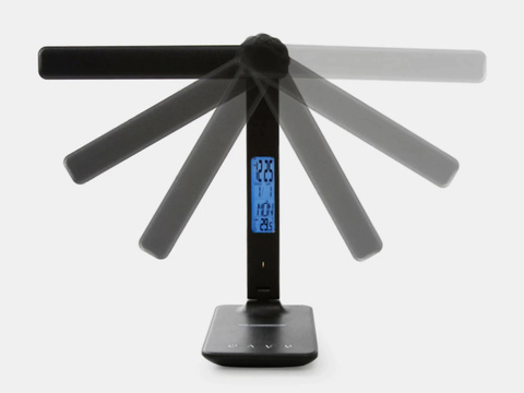Tischleuchte Alogy LED 10W Qi Induktionsladegerät mit Display Schwarz