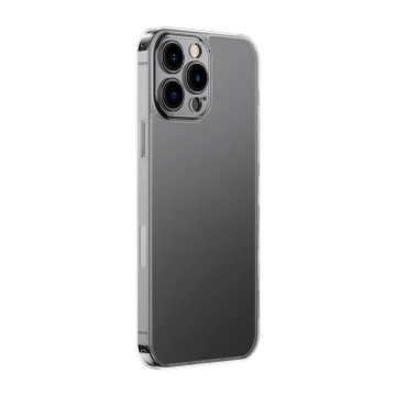 Baseus kryt matného skla pro iphone 13 pro max pevný kryt s gelovým rámečkem průhledný (arws000802)