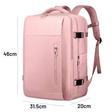 Водонепроникний рюкзак Bange для ноутбука 15.6", city traveler, 45х30х16 см, для роботи, літака, чоловічий, жіночий, з USB портом Чорний