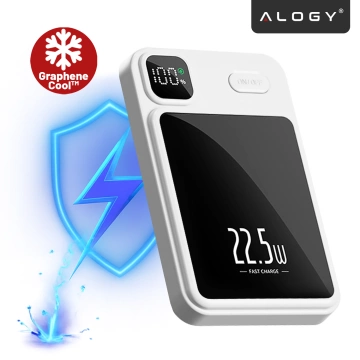 PowerBank Alogy MagCharge 22,5W PD20W PowerDelivery rychlé nabíjení 10000mAh bezdrátové pro MagSafe White