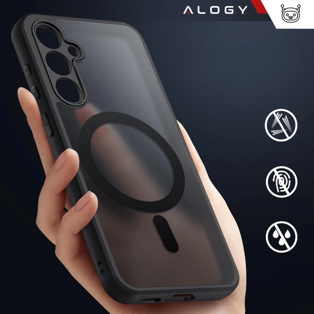 Samsung Galaxy S25 Hülle Alogy Matte HybridMag™️ MagSafe Hülle Matt Schwarz