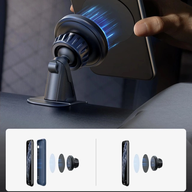 Magnetický držák na palubní desku Joyroom JR-ZS356 s 360° úhlem otáčení – tmavě šedý