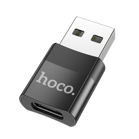 Adaptér HOCO OTG USB A (samec) na Type-C (samice) UA17 černý