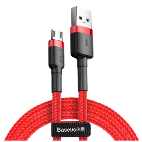 Kabel nylonowy Baseus Cafule Micro-USB 1.5A 200cm Czerwony