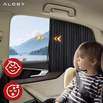 Abdeckung Magnetisches Vorhangrollo für vordere Seitenfenster für Auto-Sonnenschutz UV-Schutz Schwarz [2 Stück]