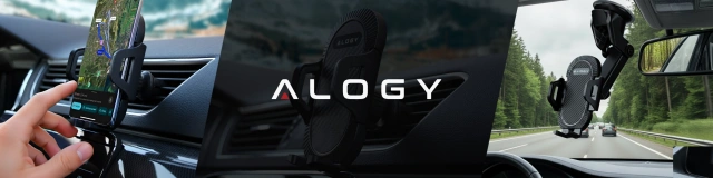 Autotelefonhalter für das Auto 3in1 Alogie an der Windschutzscheibe zum Armaturenbrettgitter, Cockpit Schwarz