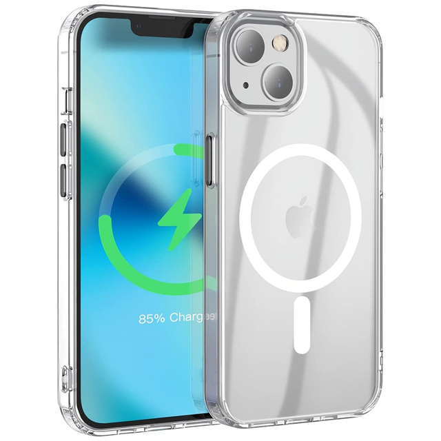 MagSafe Alogy Ultra Slim Mag Case für Qi-Ladegeräte für iPhone 13 Mini Transparent