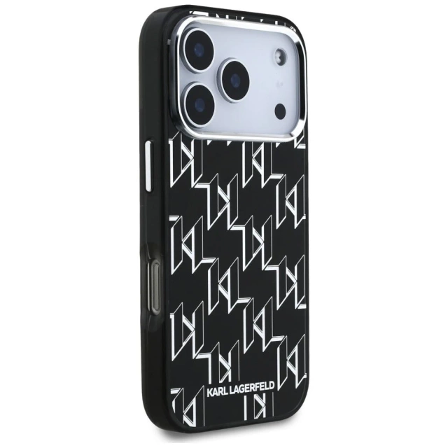 Etui Ochronne do iPhone 17 Pro Karl Lagerfeld IML KL Monogram MagSafe Czarny