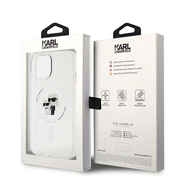 Etui Karl Lagerfeld KLHMP15SHGKCNOT для iPhone 15 6.1" прозорий твердий чохол Karl