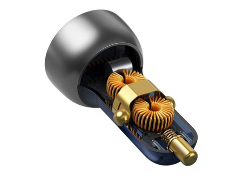 Baseus USB/Type-C LED 65W QC PPS car charger Silver