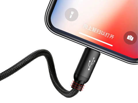 Kábel 30cm Baseus 3w1 iPhone micro USB USB-C 3.5A Tri primárne