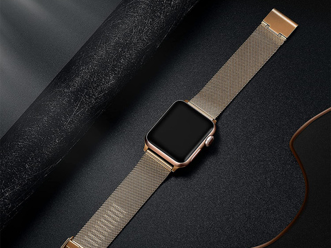 Міланський браслет Alogy ремінець для Apple Watch 38/40 / 41мм Рожеве золото