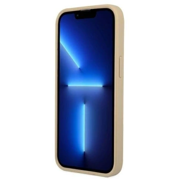 Etui Guess GUHCP13SPSATLE для Apple iPhone 13 Mini 5,4" beżowy/бежевий твердий чохол SaffianoTriangle Logo