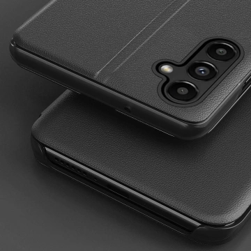 Eco Leather View Case for Samsung Galaxy S23 with flip stand black