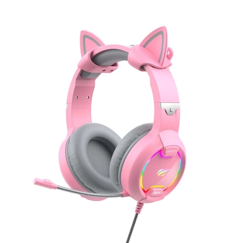 Havit GAMENOTE H2233d RGB gaming headset (pink)