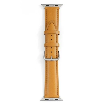 Kožený řemínek na chytré hodinky Beline pro Apple Watch 38/40/41 mm světle hnědá/světle hnědá