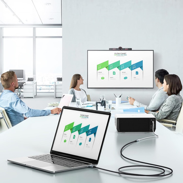 Verlängerungskabel USB-C Typ C 3.1 Gen2 Thunderbolt 100 W PD 10 Gbs 4K 2 m Adapterkabel Nylongeflecht stark