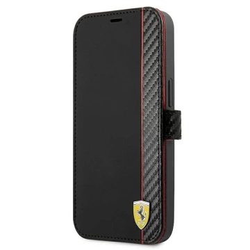 Чохол для телефону Ferrari iPhone 13 mini 5.4" black/black book On Track Carbon Stripe