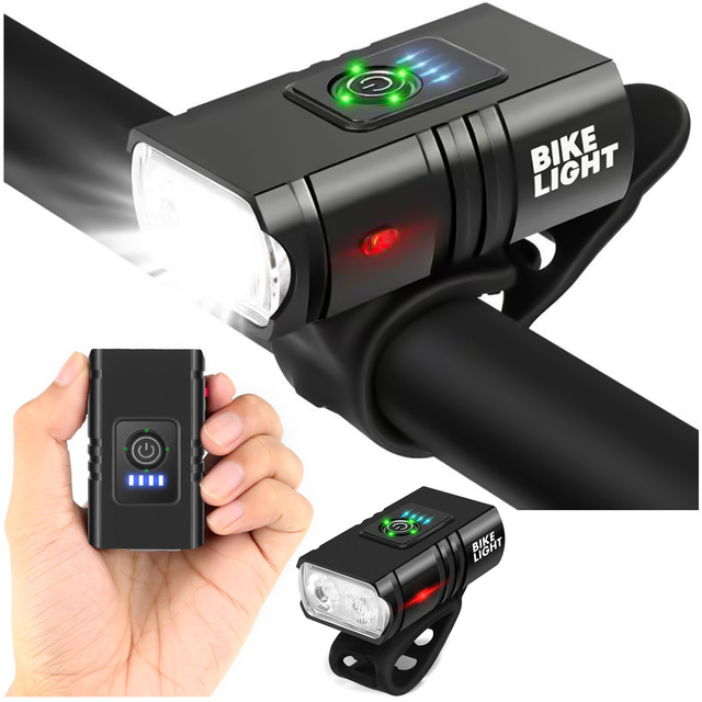 Predné svetlo na bicykel, vodeodolné Alogy, LED svetlo, osvetlenie na bicykel 800 LM