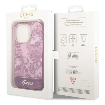 Etui Guess GUHCP14XHGPLHF für Apple iPhone 14 Pro Max 6,7" fuksja/fuschia Hardcase Porcelain Collection