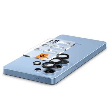 Ochranné sklo Spigen Optik Pro HD Glas.TR "EZ Fit" pre Samsung Galaxy S25 Ultra, čierne, 2 ks