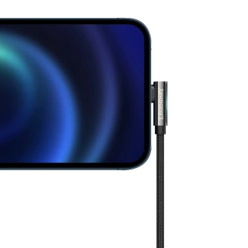 Baseus Legendary abgewinkeltes Nylonkabel USB - Lightning für Spieler 2.4A 1m schwarz (CALCS-01)
